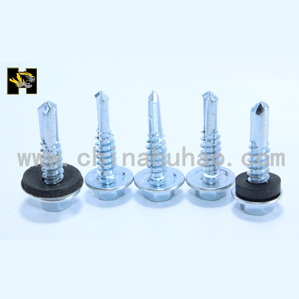 White galvanized self drilling screws
