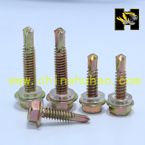 Yellow zinc galvainzed self drilling screws
